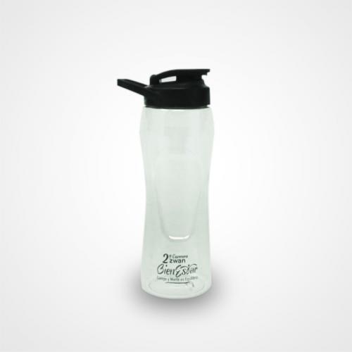 Cilindro de pl&aacute;stico PET con tapa anti derrames.